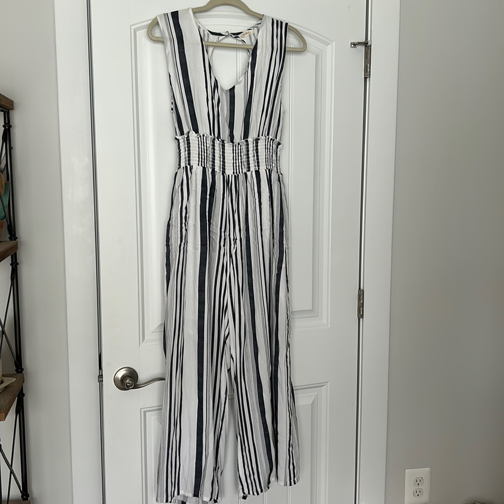 Open back wide leg jumpsuit